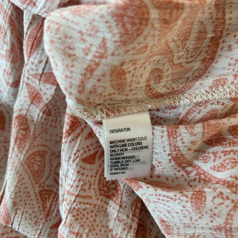 NWT New Directions Off-Shoulder Paisley Midi Dress w Flutter Sleeves. Size PM - Picture 10 of 10